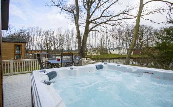 Hot tub with a woodland view