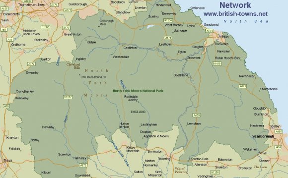 Map of the North York Moors
