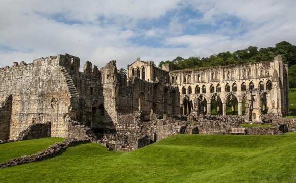 Rievaulx Abbey under cloudy