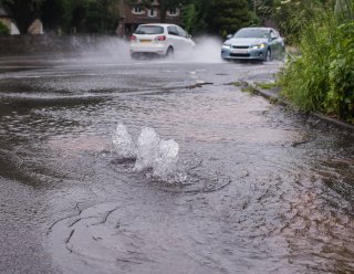 Flooded road