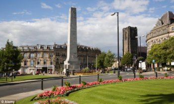 Happy: Residents of North Yorkshire spa town Harrogate are the most satisfied with where they live, a study has found