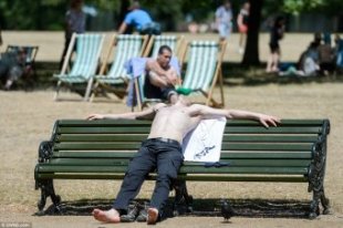 Kicking back: The sizzling conditions will once again trigger significant thunderstorms which will see heavy downpours later tonight