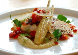 Pan Roast Hake with Fennel and Chorizo. Picture: Kathryn Bulmer