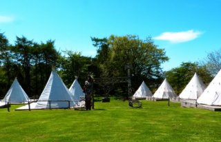 Tipis (teepees) at Pinewood Park, Yorkshire's original Glamping site.