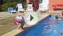 rohan jumping into swimming pool at rudding park