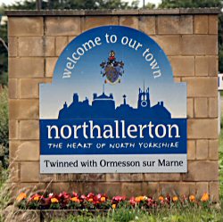 Welcome to Northallerton roadsign